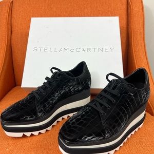 Stella McCartney Croc Embossed Platform Sneakers